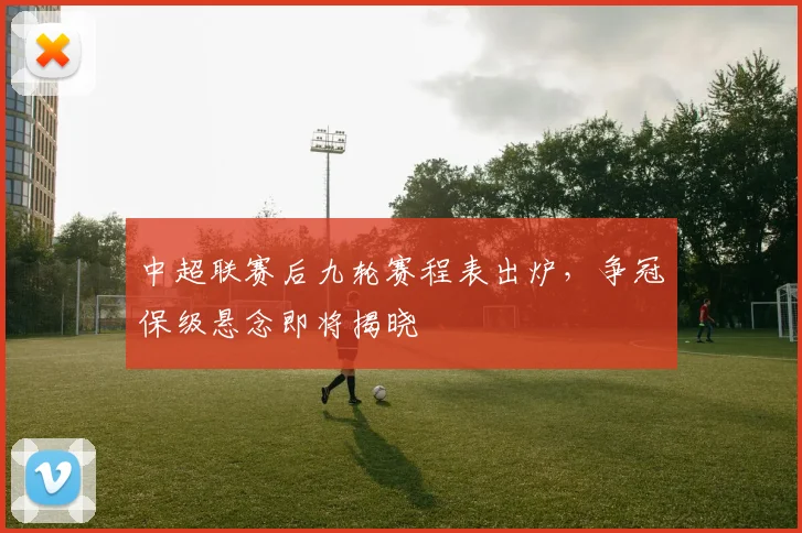 中超联赛后九轮赛程表出炉，争冠保级悬念即将揭晓